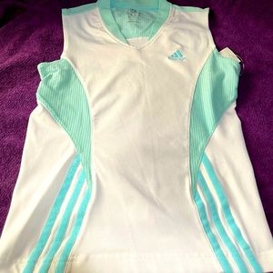 Vintage Medium Adidas V-Neck Sports Top